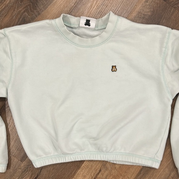 teddy fresh classic fleece cut off crewneck, size S. Pale green - Picture 2 of 15